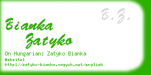 bianka zatyko business card